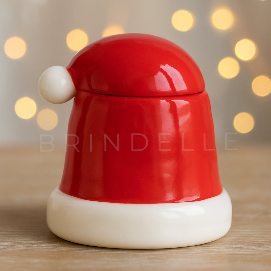 Brûleur en céramique en forme de bonnet du Père Noël – Brindelle