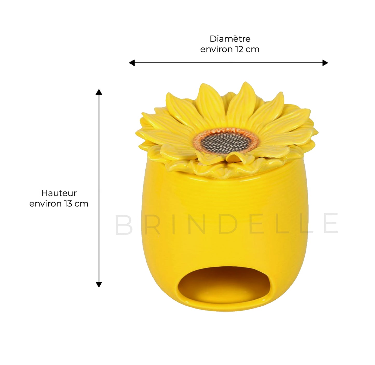 Brûleur décoratif Brindelle. Fleur de tournesol