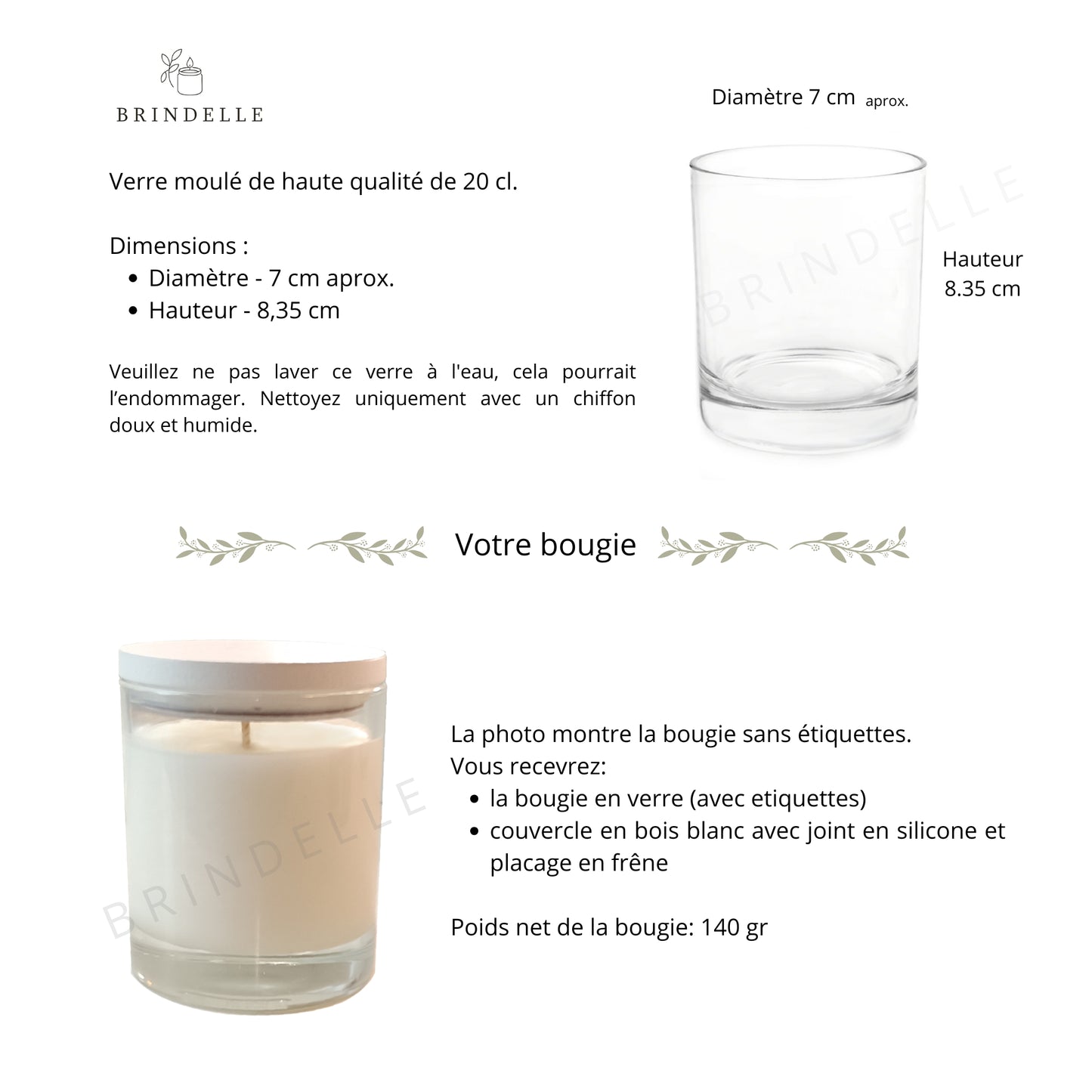 Bougie parfumée en cire de soja – Brise de Provence – bougie végétale lavande