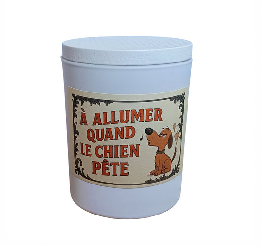 Bougie drôle  parfumée vegane – À allumer quand le chien pète – Cadeau humour