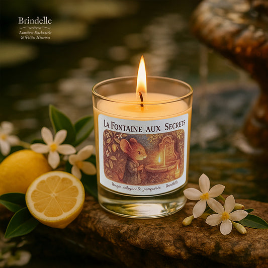 Bougie parfumée en cire de soja – La fontaine aux secrets