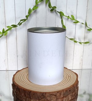 Boîte cylindrique blanche en carton rigide