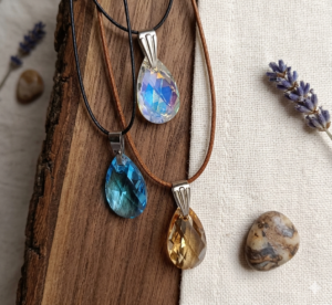 Collier femme goutte cristal