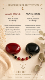 Bracelet Protection Agate Noire et Rouge – Image 3