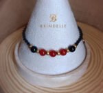 Bracelet Protection Agate Noire et Rouge