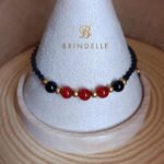 Bracelet Protection Agate Noire et Rouge