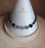 Bracelet Protection Labradorite et Agate Noire