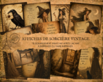 Affiches Numériques de Sorcière Vintage à Imprimer