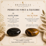 Bracelet JE T’AIME code Morse – Œil de tigre, Agate noire – Image 4