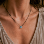 Collier aigue-marine brute