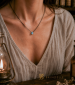 Collier aigue-marine brute – Image 5