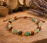 Bracelet citrine, aventurine et œil de tigre