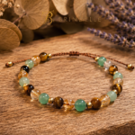 Bracelet citrine, aventurine et œil de tigre