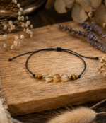 Bracelet citrine et œil de tigre
