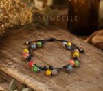 Bracelet céramique et lave noire