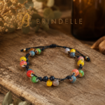 Bracelet céramique et lave noire