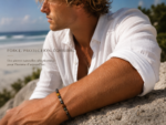 Bracelet homme en pierres naturelles. Obsidienne, œil de tigre et hématite – Image 4