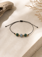 Bracelet ajustable en agate mousse – Image 2