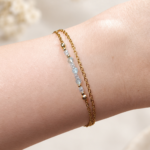 Bracelet Gouttes du Danube. Topaze et labradorite
