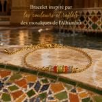 Bracelet Grenade. Bijou fin pierres naturelles – Image 2