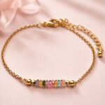Bracelet Venise. Tourmaline naturelle multicolore