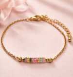 Bracelet Venise. Tourmaline naturelle multicolore
