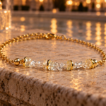Bracelet Vienne en diamants Herkimer et citrine