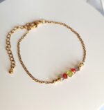 Bracelet Grenade. Iolite, péridot et cornaline – Image 5