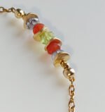Bracelet Grenade. Iolite, péridot et cornaline – Image 4