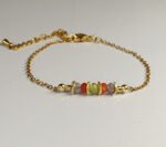 Bracelet Grenade. Iolite, péridot et cornaline – Image 3