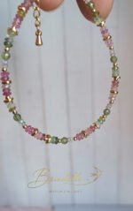 Bracelet en tourmaline multicolore, apatite verte et labradorite – Image 4