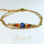 Bracelet Arabesque en tourmaline pétrole et citrine naturelle (Copie)