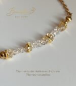 Bracelet Vienne en diamants Herkimer et citrine – Image 4
