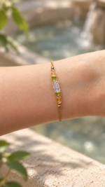 Bracelet Rosée. Pierre de lune, péridot & citrine – Image 2