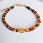 Bracelet Arabesque en tourmaline pétrole et citrine naturelle – Image 6