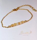 Bracelet Novembre doré. Citrine naturelle AAA – Image 3