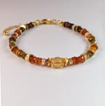 Bracelet Arabesque en tourmaline pétrole et citrine naturelle – Image 8