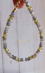 Bracelet Rêverie en labradorite, péridot et citrine naturelle. – Image 5