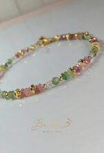 Bracelet en tourmaline multicolore, apatite verte et labradorite – Image 6