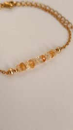 Bracelet Novembre doré. Citrine naturelle AAA – Image 6