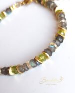 Bracelet Rêverie en labradorite, péridot et citrine naturelle. – Image 3