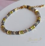 Bracelet Rêverie en labradorite, péridot et citrine naturelle. – Image 4