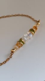 Bracelet Rosée. Pierre de lune, péridot & citrine – Image 6