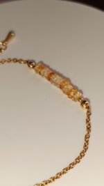 Bracelet Novembre doré. Citrine naturelle AAA – Image 9