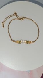 Bracelet Rosée. Pierre de lune, péridot & citrine – Image 5