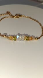 Bracelet Rosée. Pierre de lune, péridot & citrine – Image 4