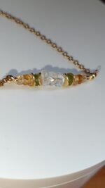 Bracelet Rosée. Pierre de lune, péridot & citrine – Image 3