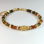 Bracelet Arabesque en tourmaline pétrole et citrine naturelle